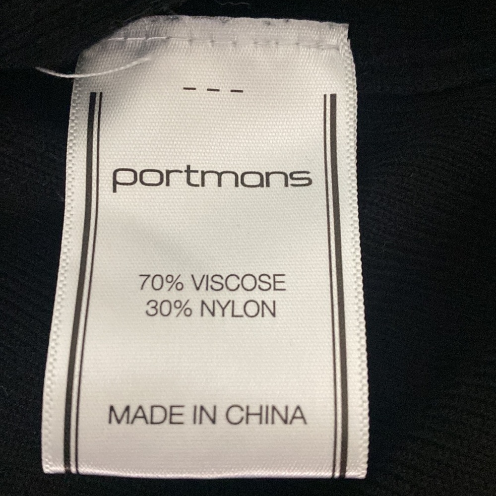 Portmans - Black Frill Sleeved Top - Size Large - Picture 5 of 6